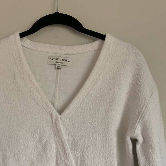 Madewell Texture & Thread White Wrap Tie Top - Picture 4 of 9